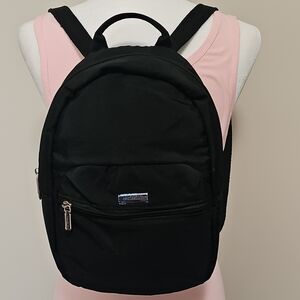 Travelon Black Compact Women's Backpack with Front Zip Pocket